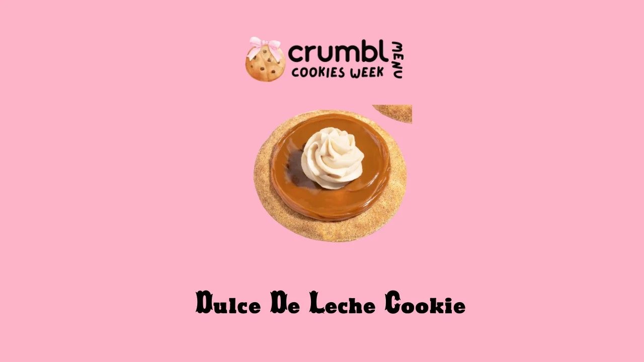 Dulce De Leche Cookie at Crumbl Cookies