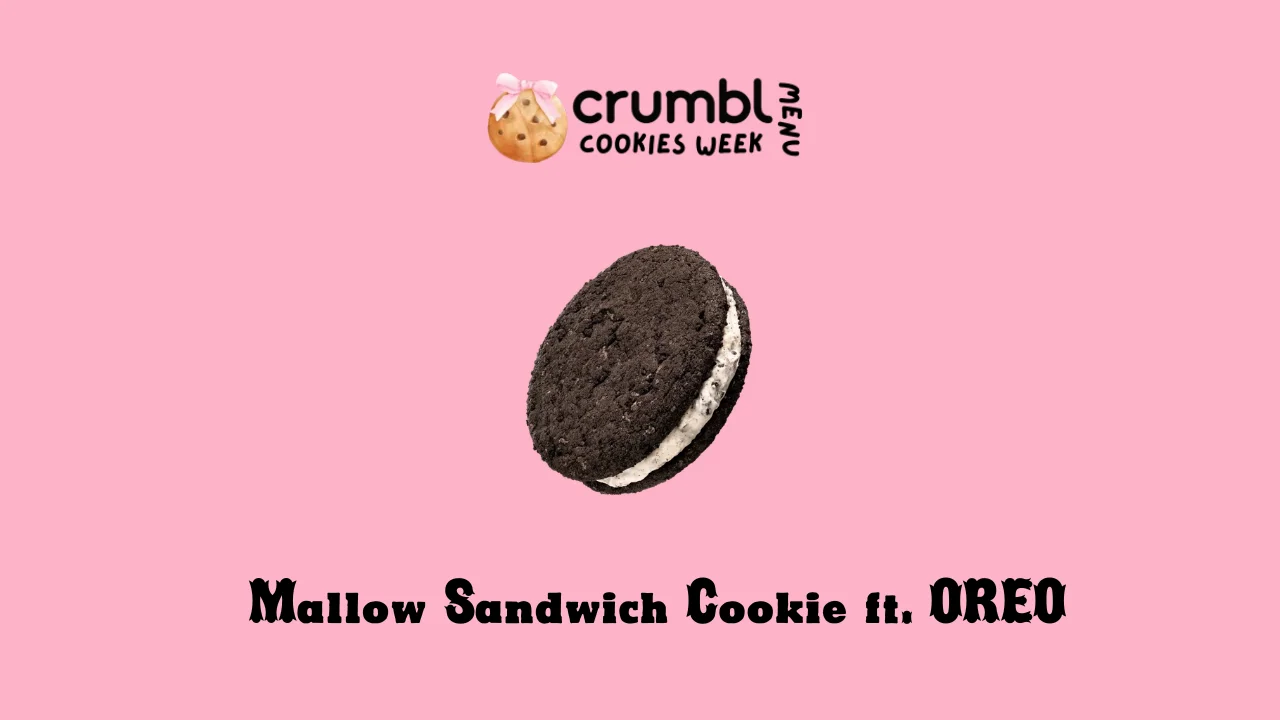 Mallow Sandwich Cookie ft. OREO at Crumbl Cookies