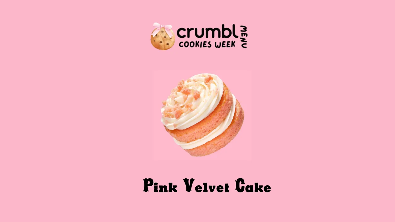 Pink Velvet Cake Cookie (NCD) Crumbl Cookies