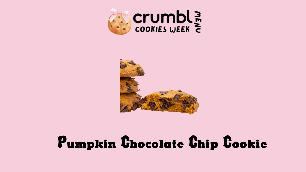 Pumpkin Chocolate Chip Cookie at Crumbl Cookies