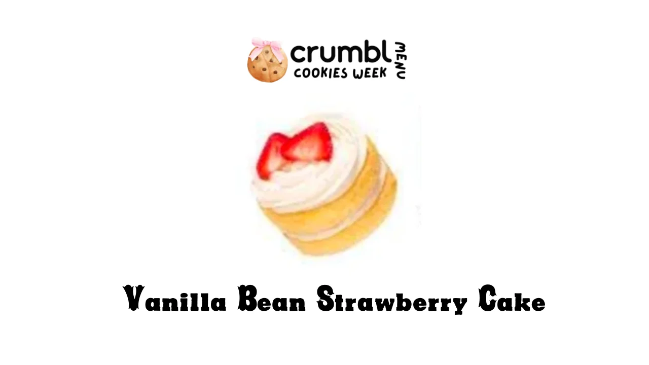 Vanilla Bean Strawberry Cake (NCD) Crumbl Cookies